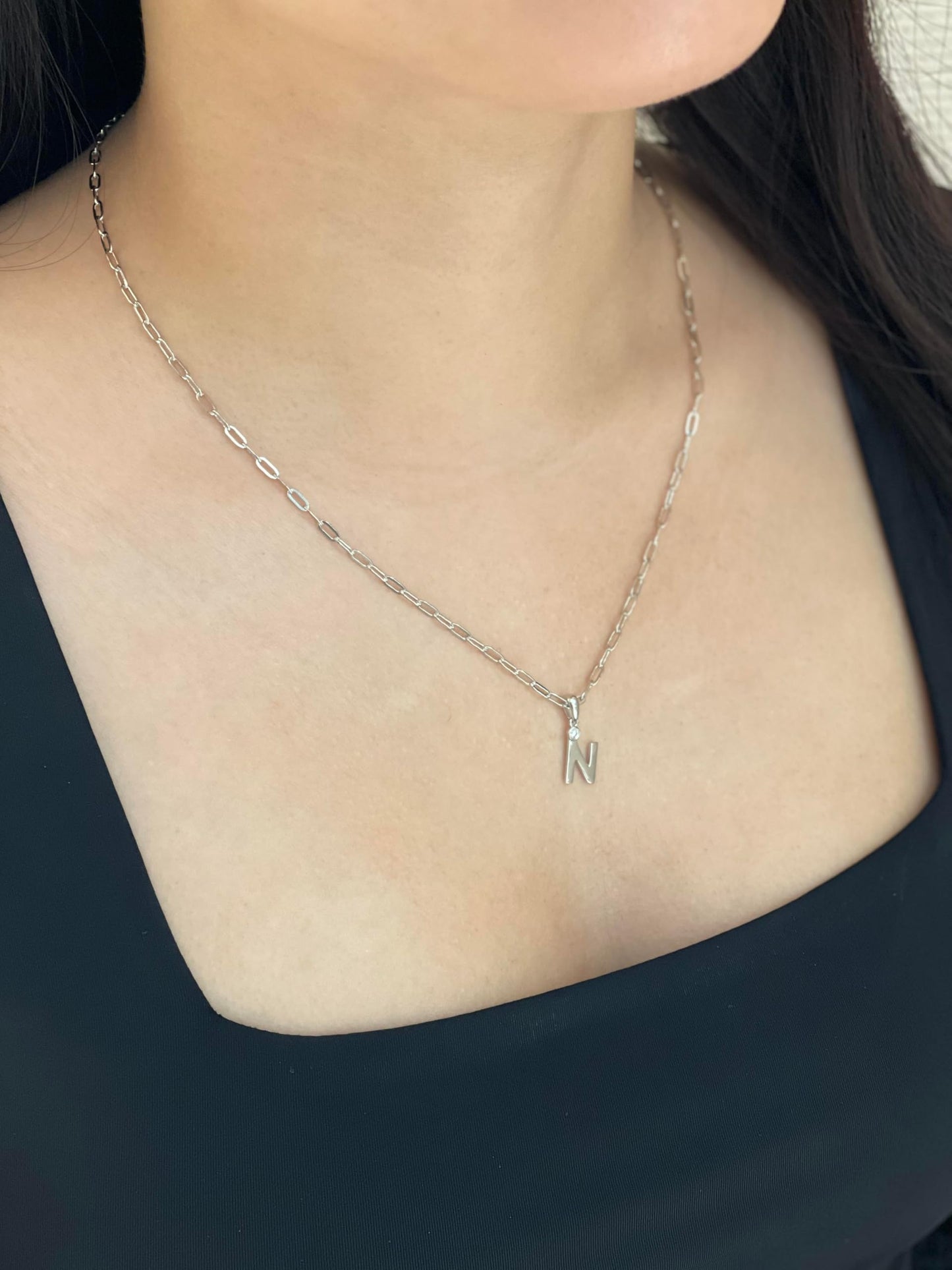 Diamond Letter N Necklace