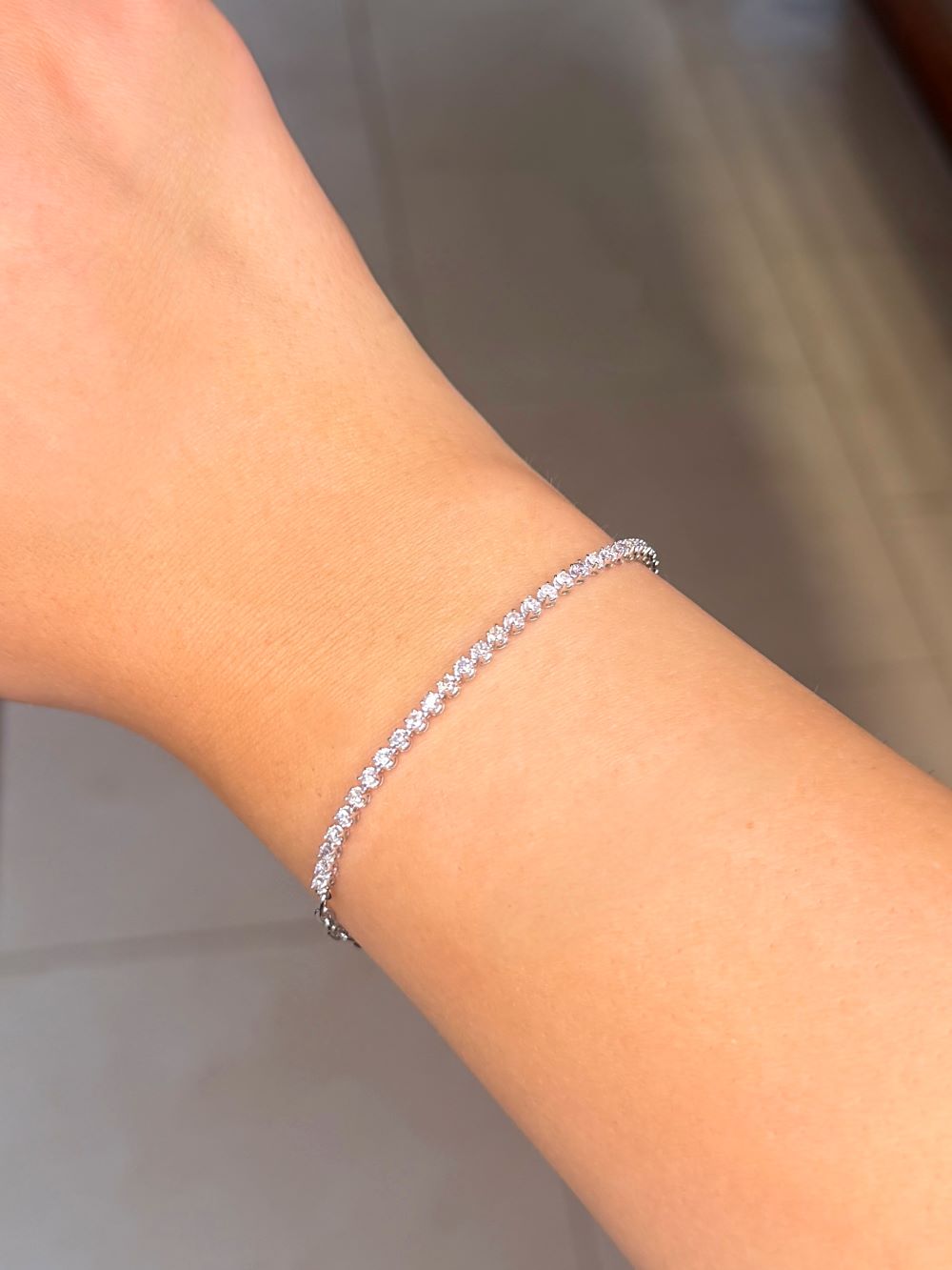 Sterling Silver 1.00 CTW Canadian Diamond Half Tennis Paperclip 7.5" Bracelet (I Colour, I2 Clarity)