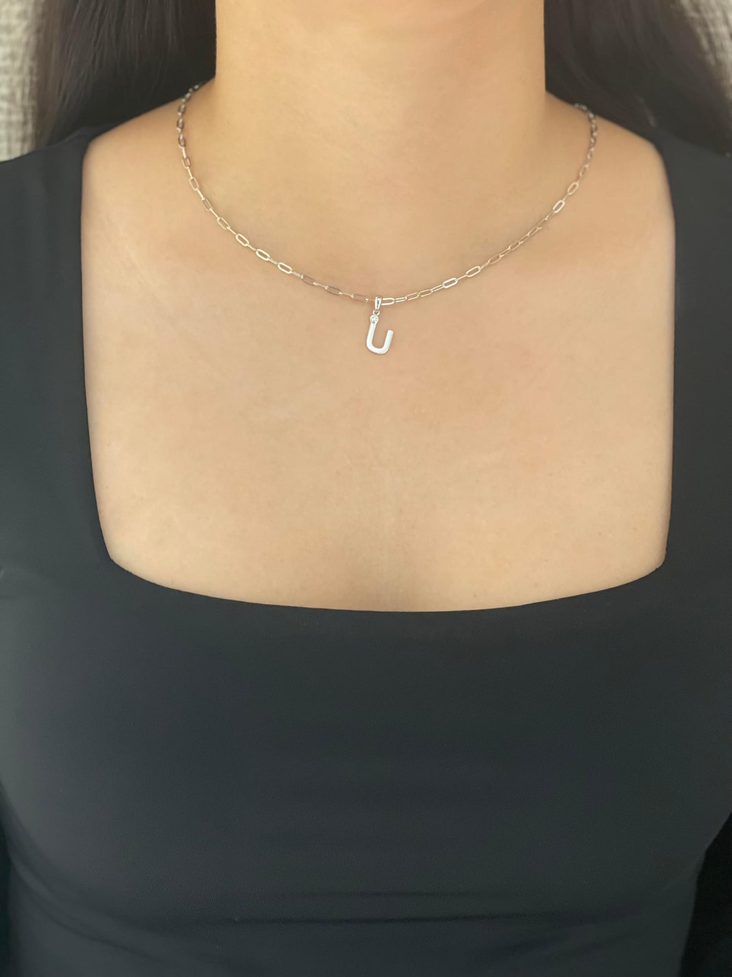 925 Sterling Silver 0.02 Ct Natural Canadian Diamond Four Leaf Clover Pendant & Chain