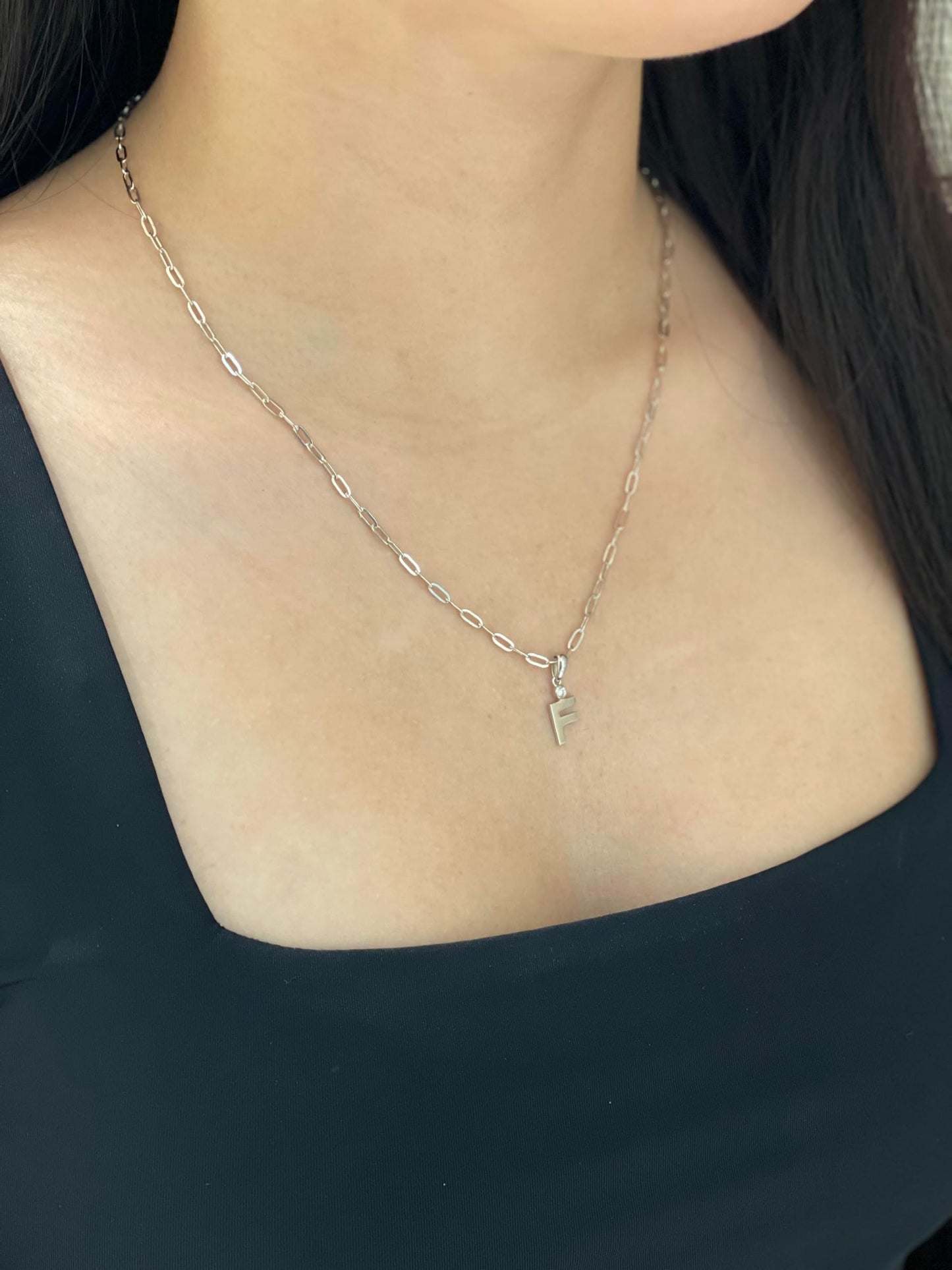 Diamond Letter F Necklace