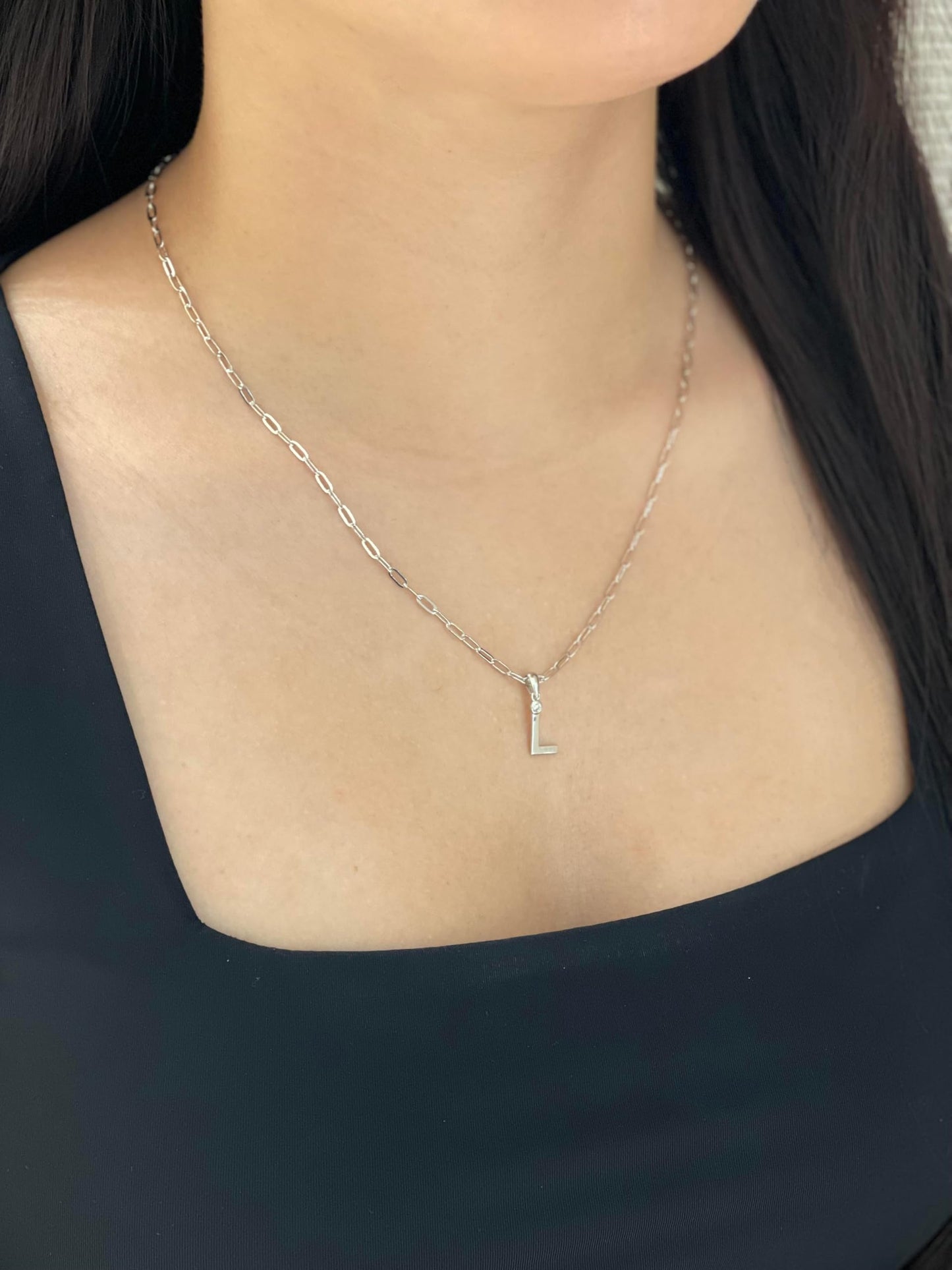 Diamond Letter L Necklace