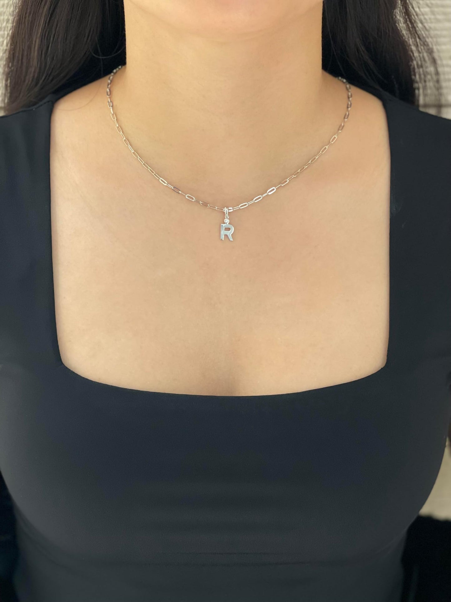 Diamond Letter R Necklace