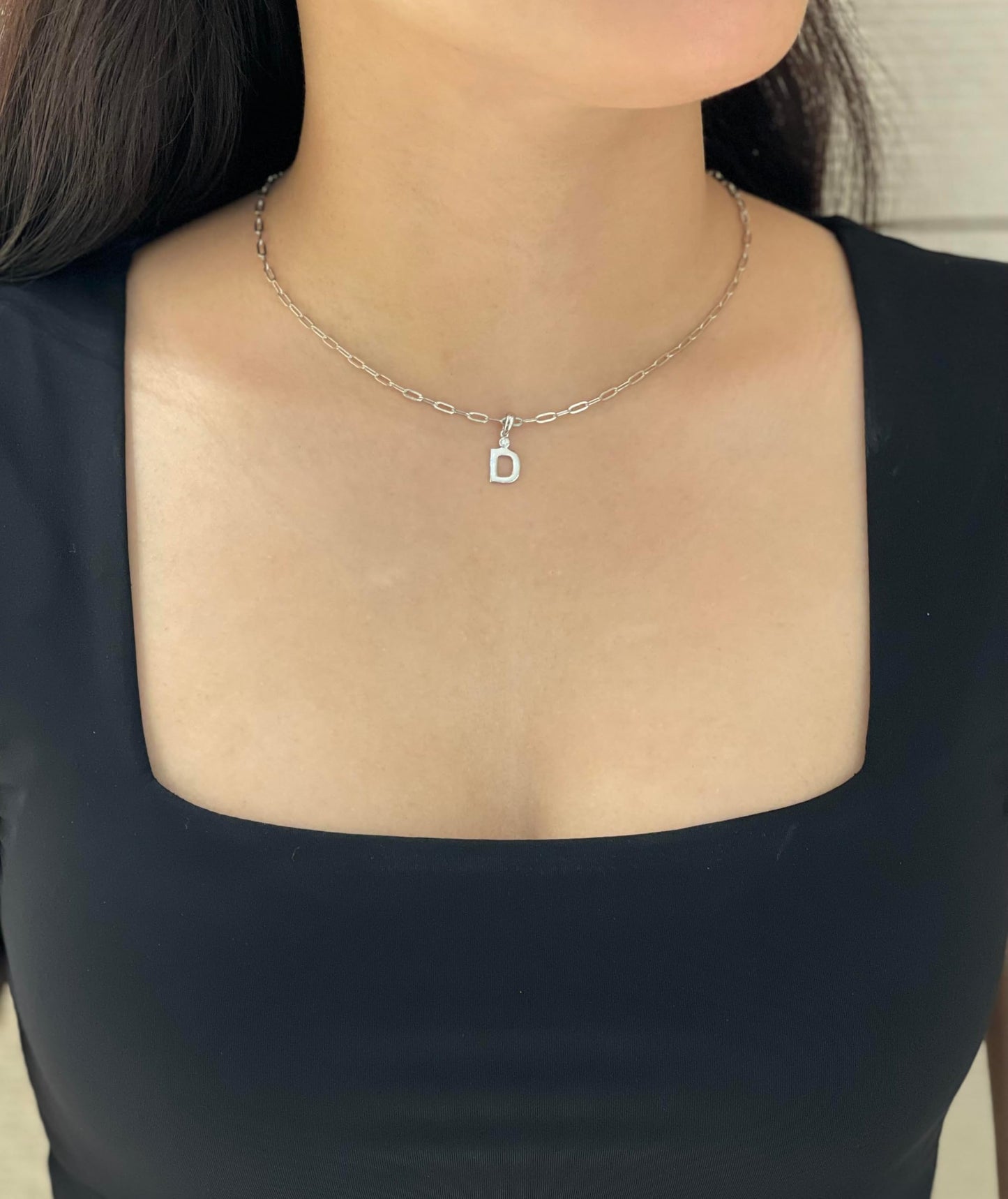 Diamond Letter D Necklace