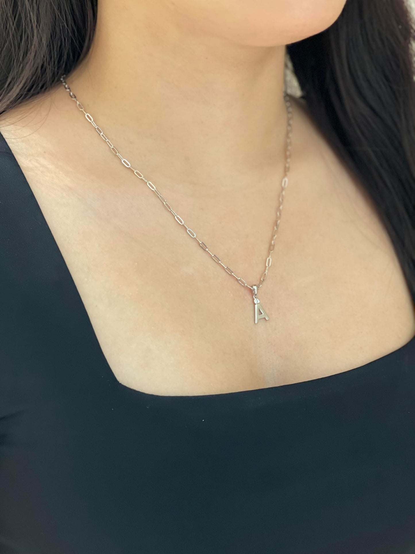 Diamond Letter A Necklace