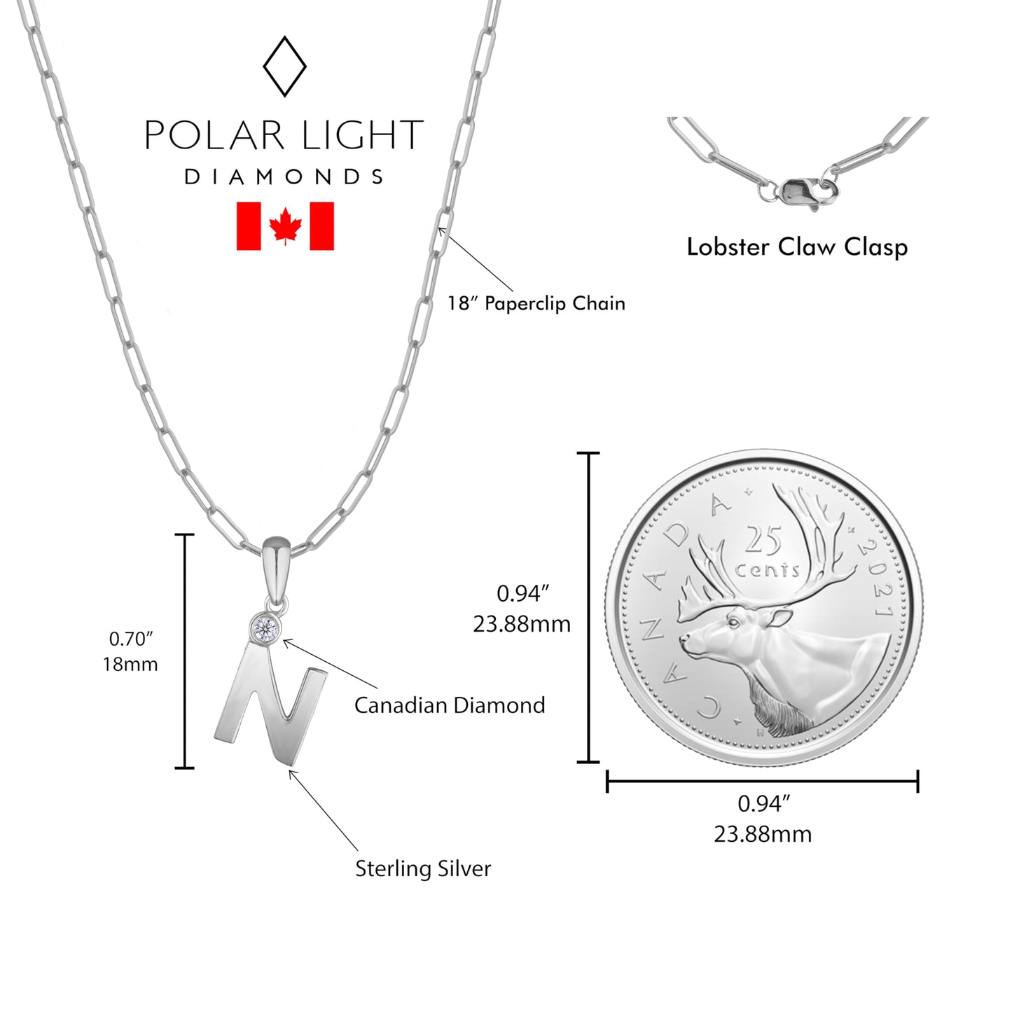 Diamond Letter N Necklace