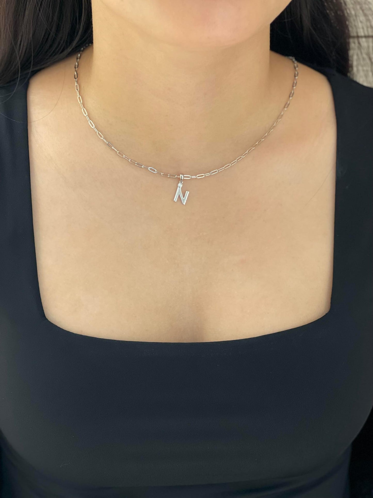 Diamond Letter N Necklace