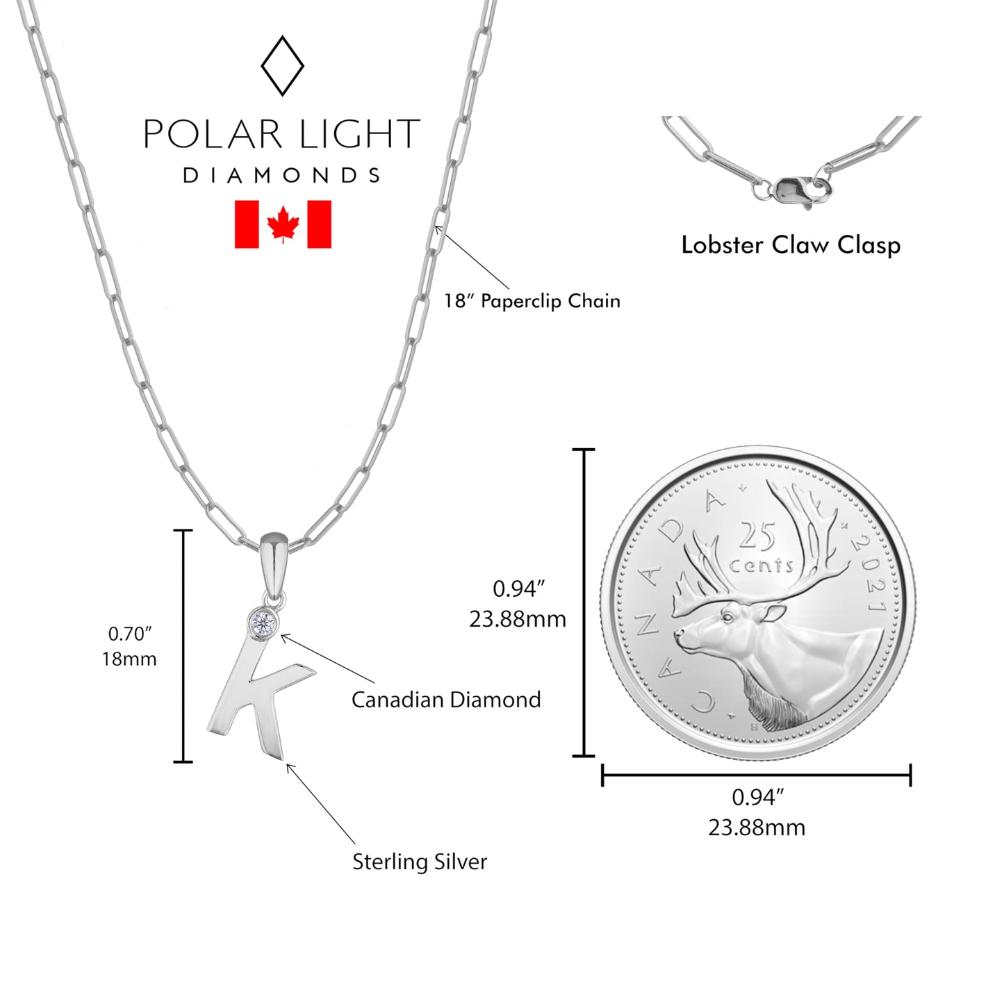 Diamond Letter K Necklace