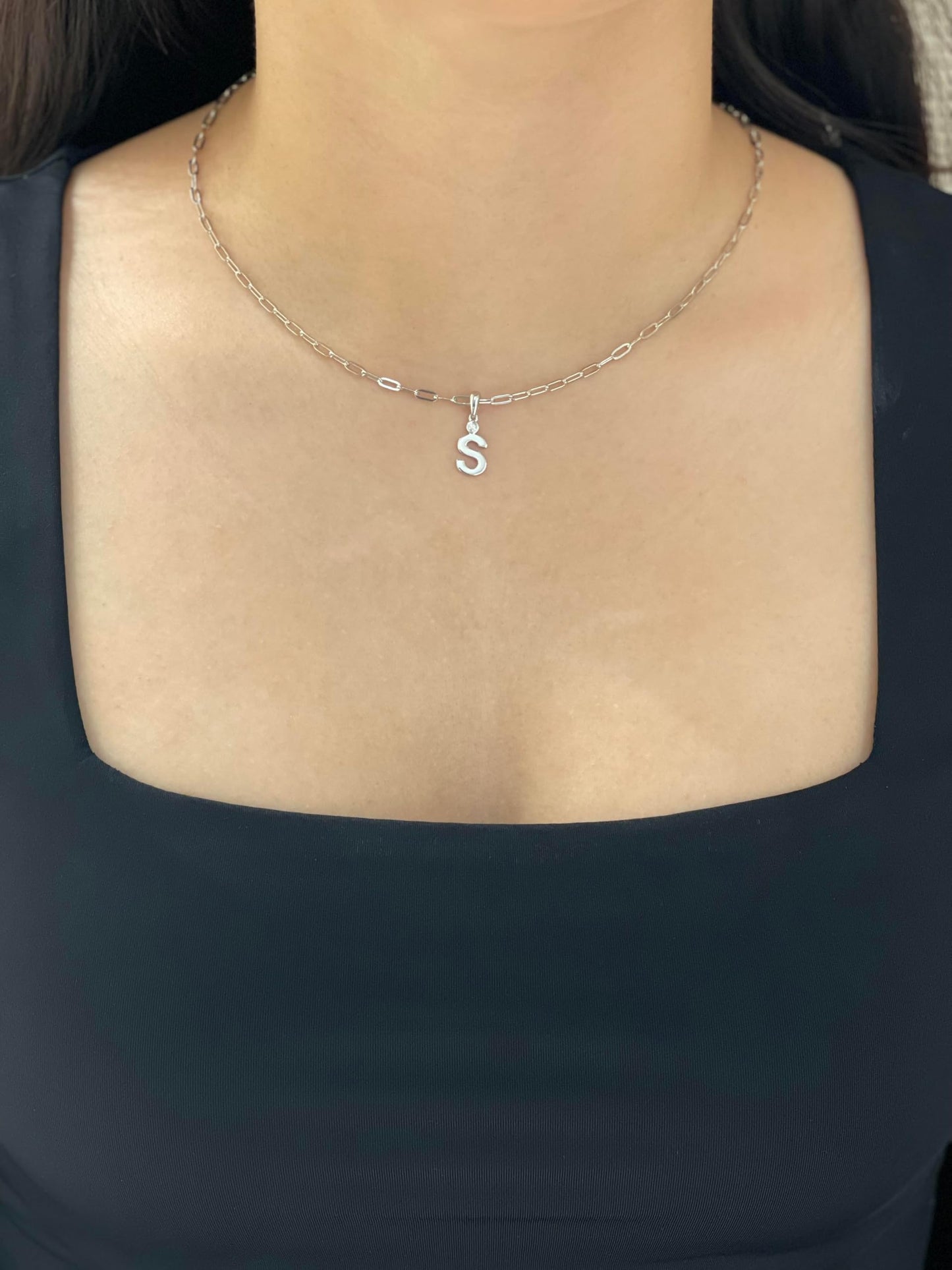 Diamond Letter S Necklace