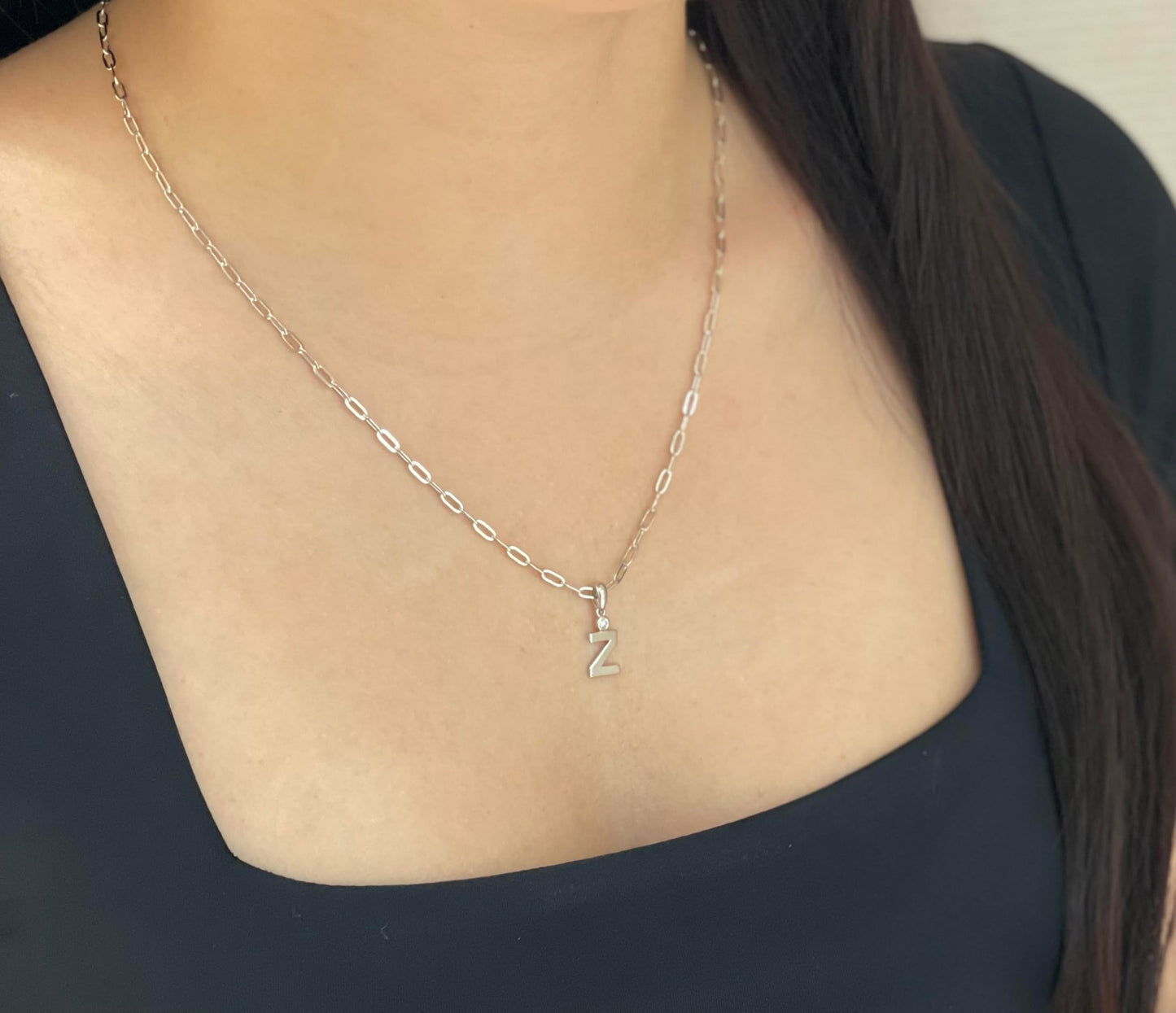 Diamond Letter Z Necklace