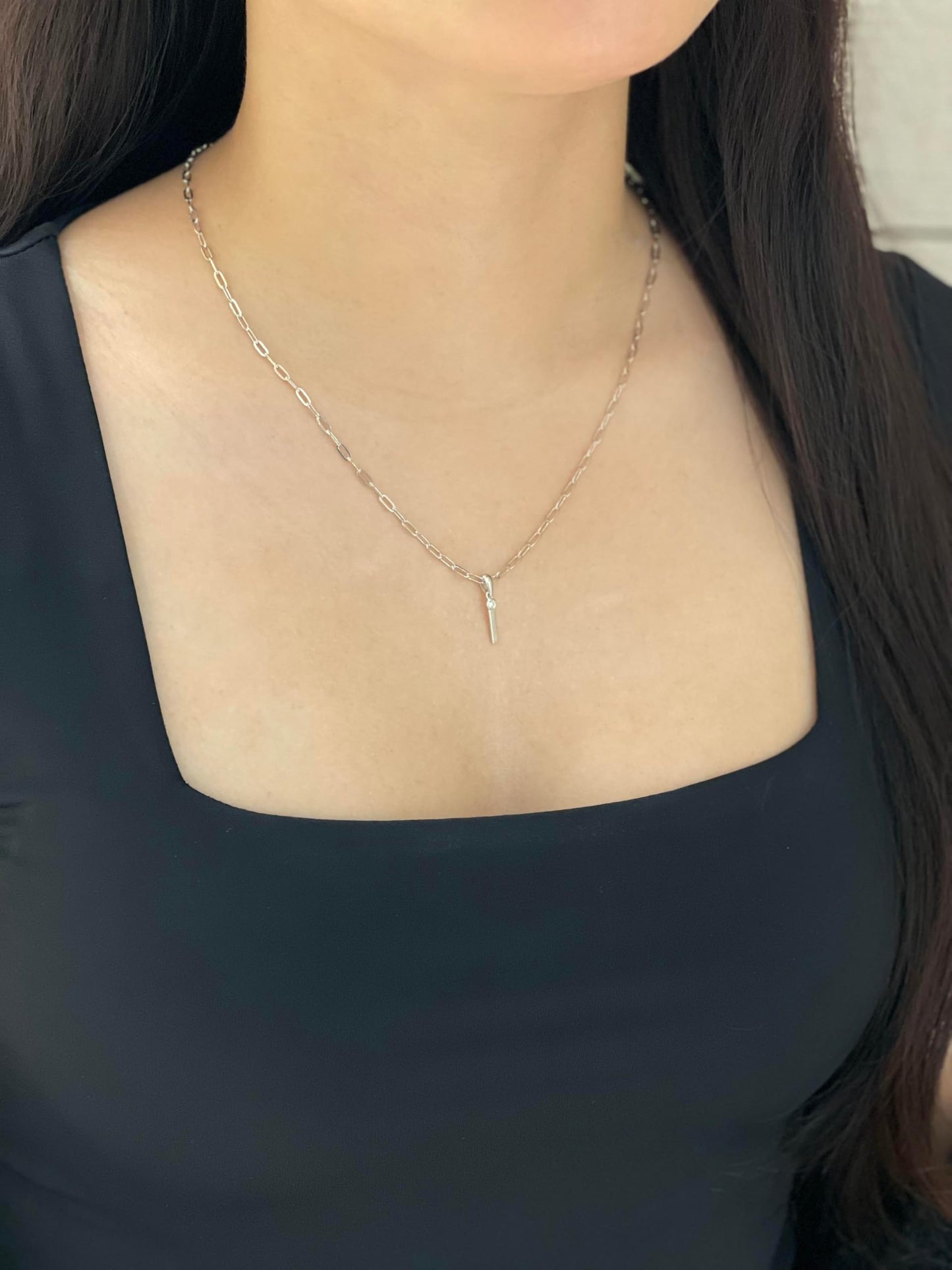 Diamond Letter I Necklace