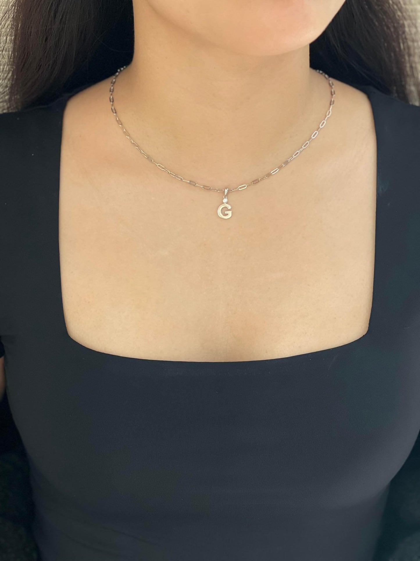 Diamond Letter G Necklace