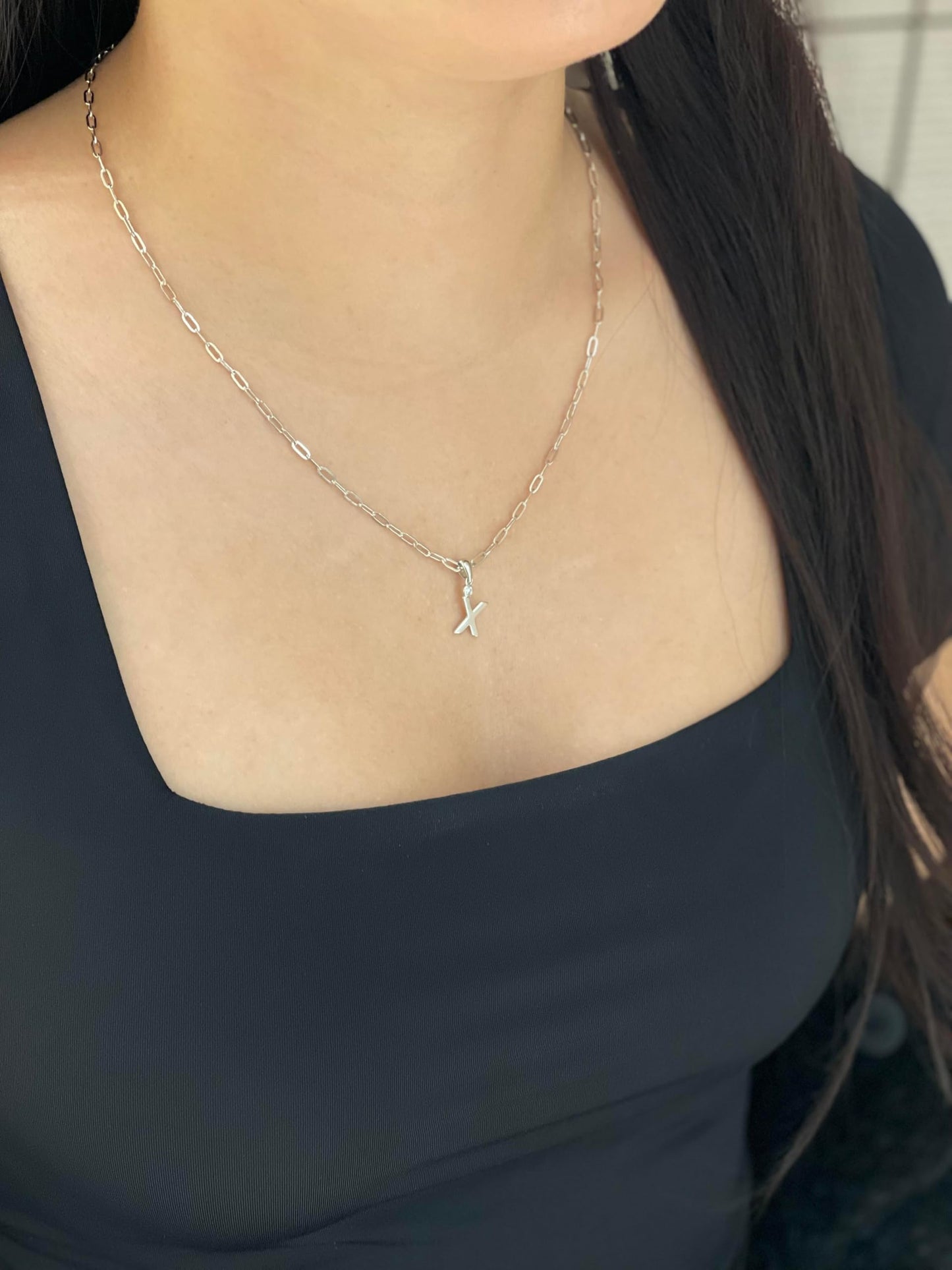 Diamond Letter X Necklace