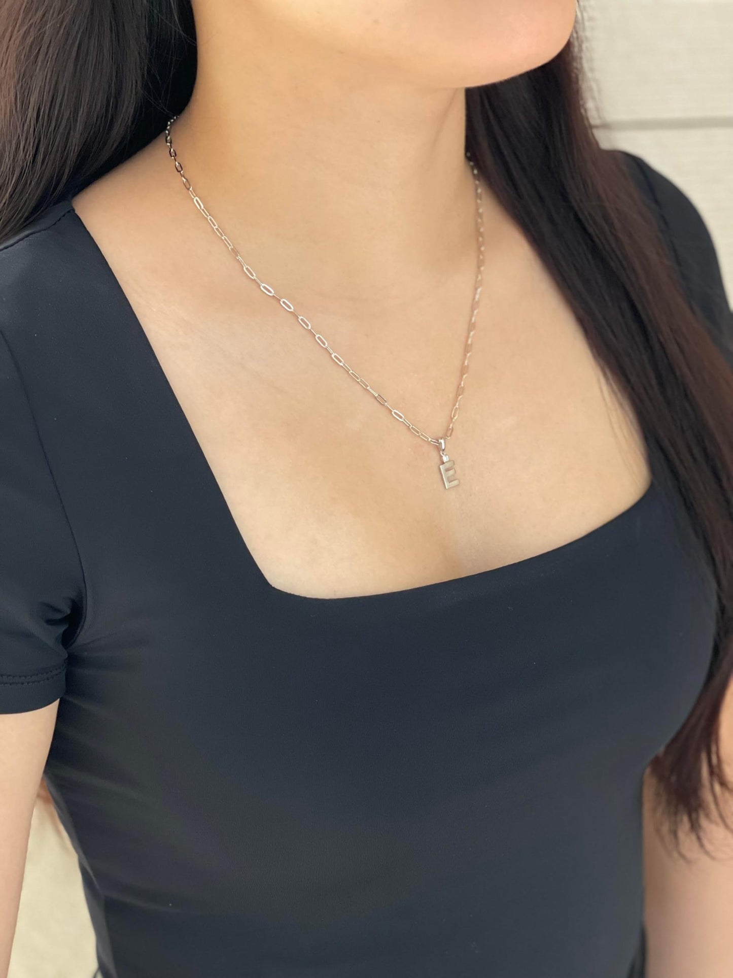 Diamond Letter E Necklace