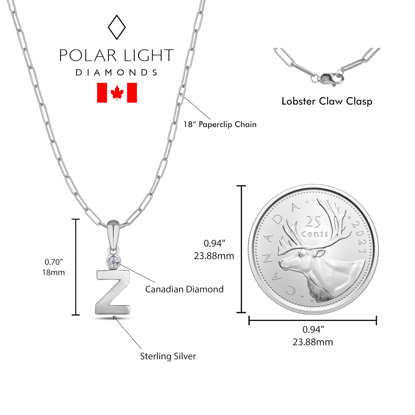 Diamond Letter Z Necklace