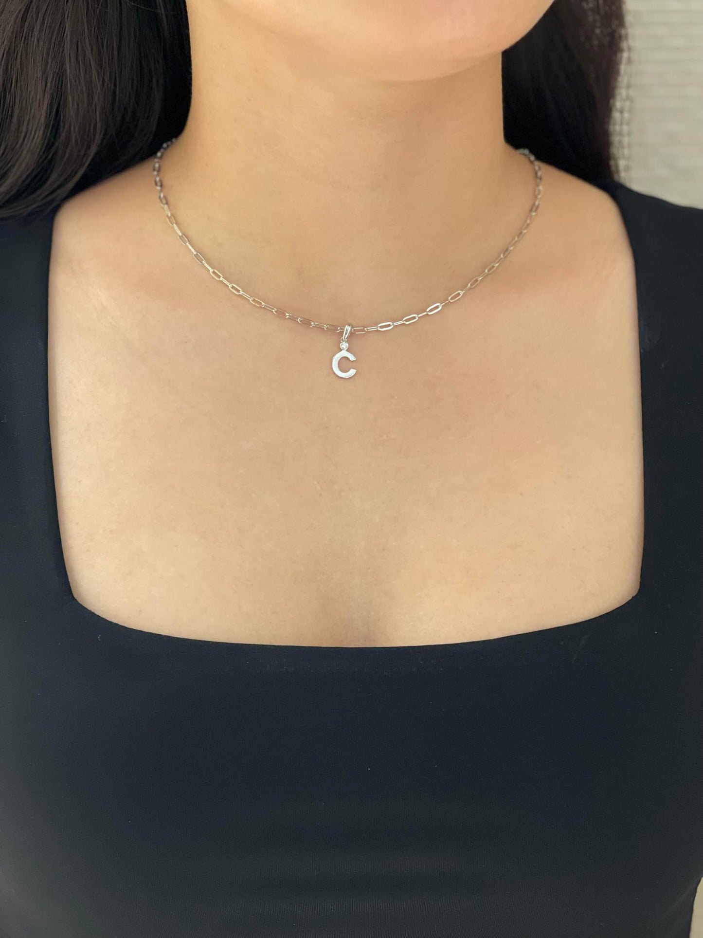 Diamond Letter C Necklace