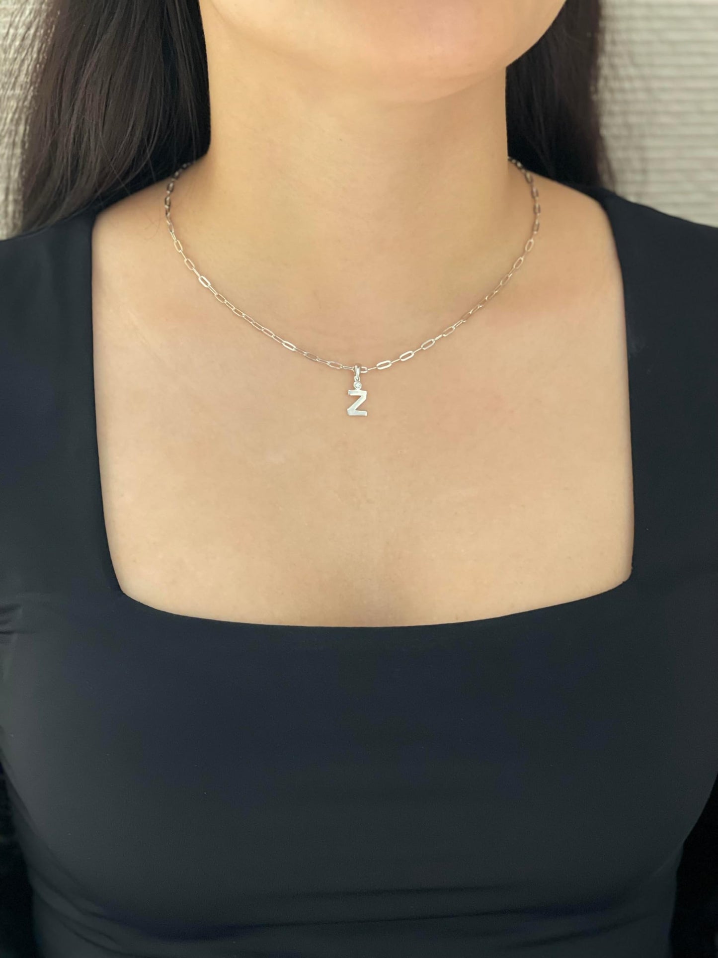 Diamond Letter Z Necklace