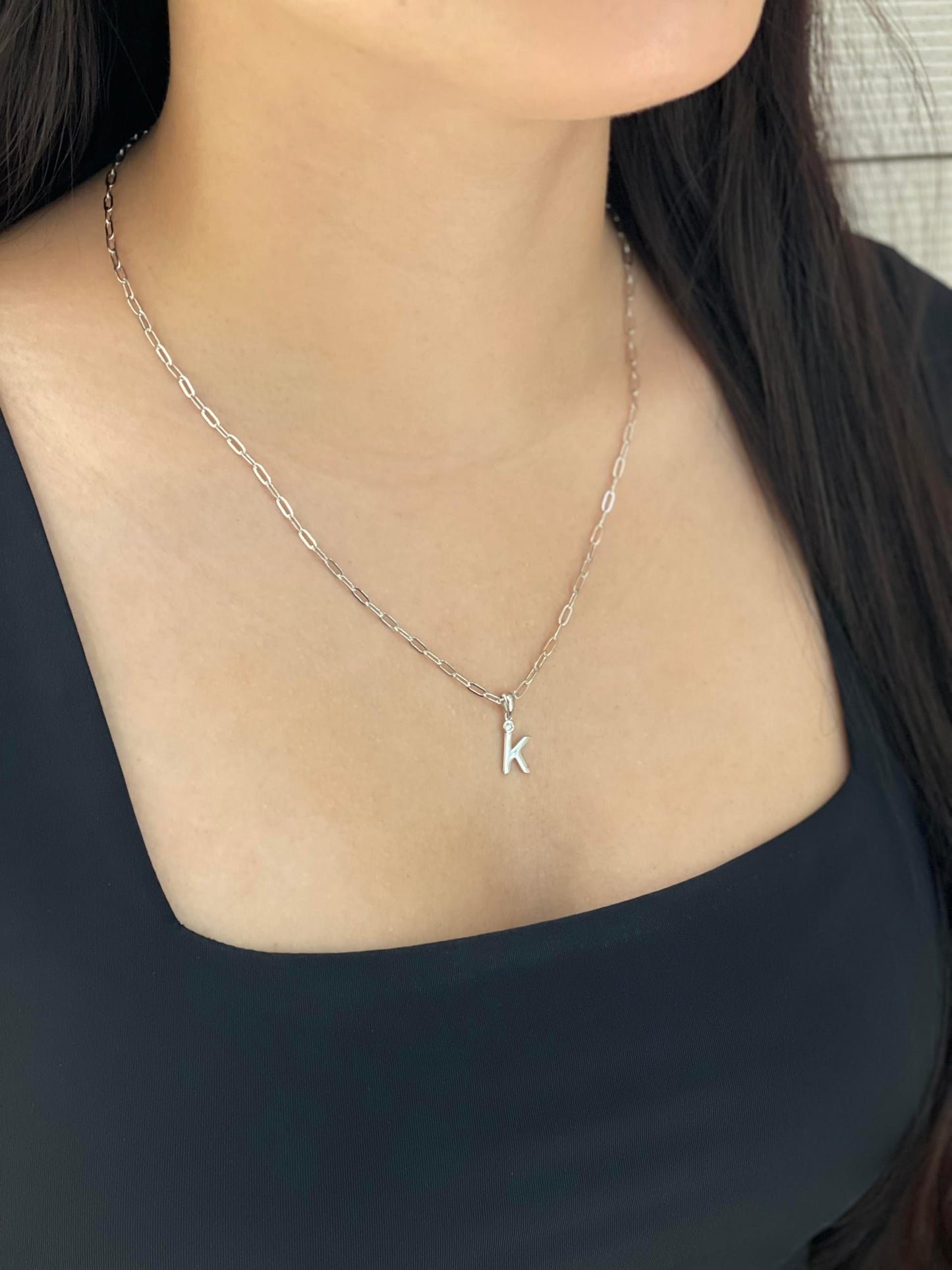 Diamond Letter K Necklace