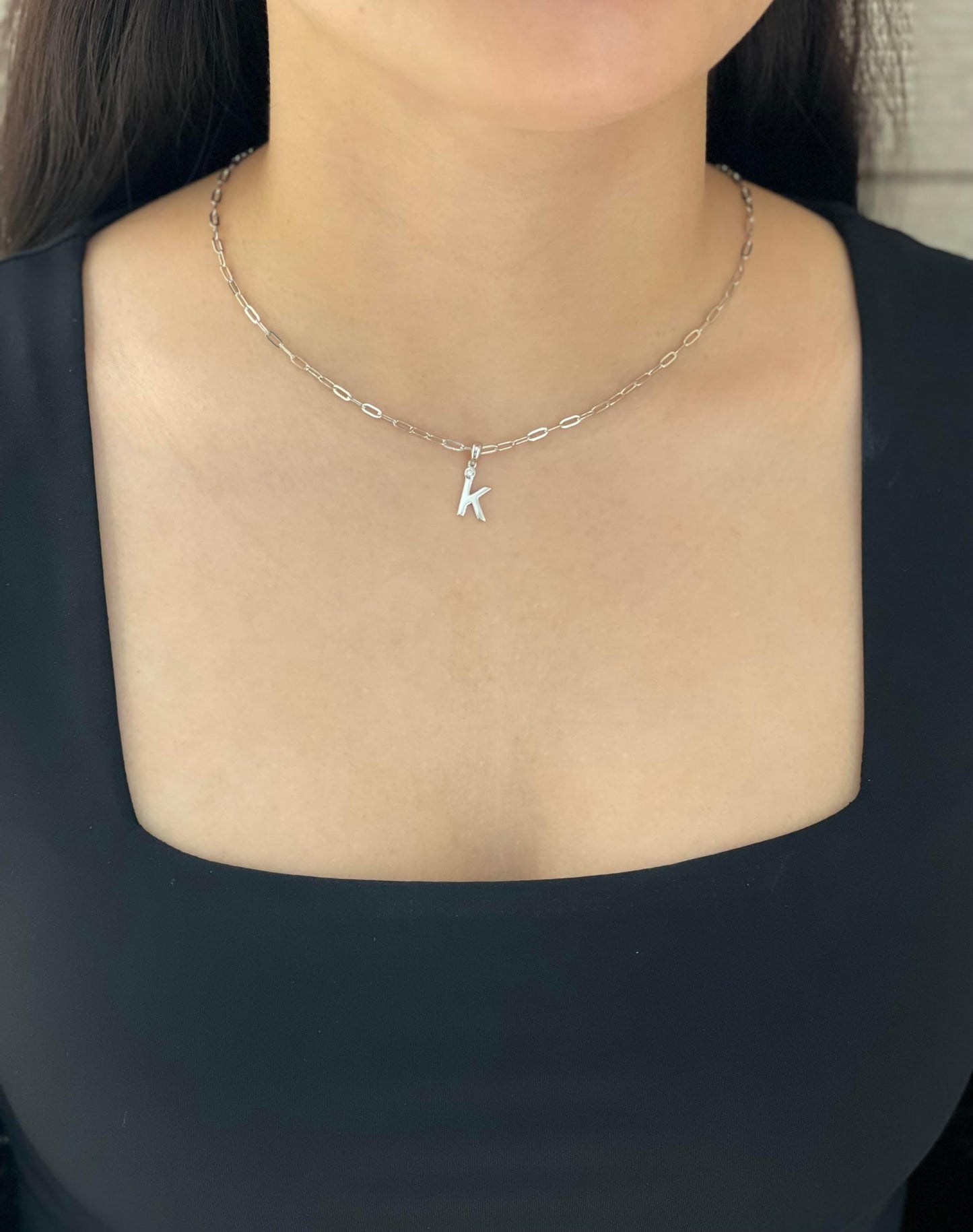 Diamond Letter K Necklace