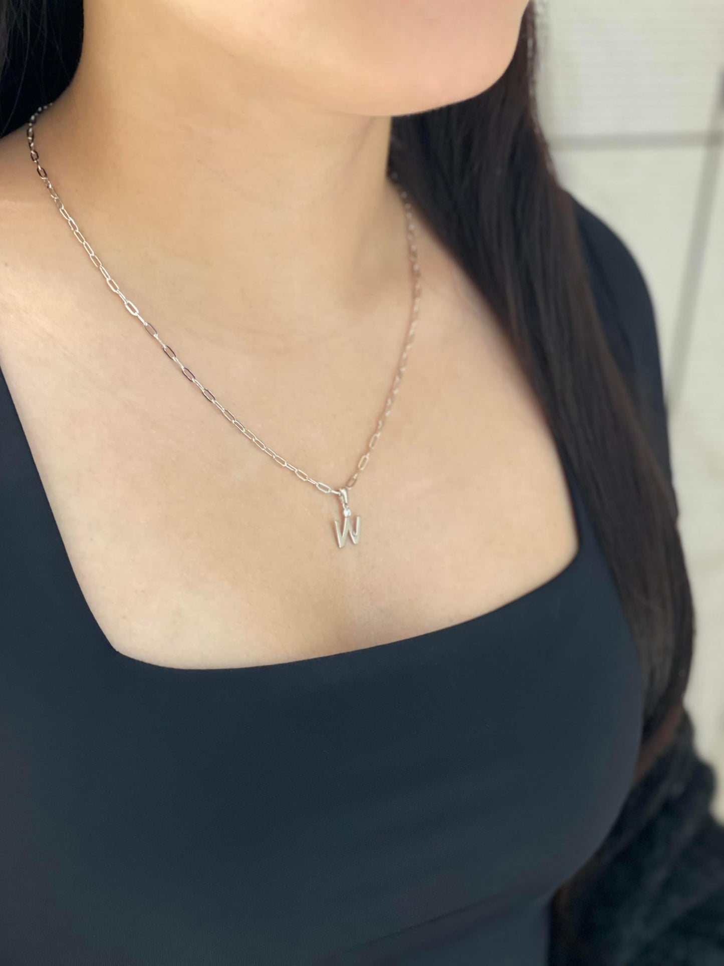 Diamond Letter W Necklace