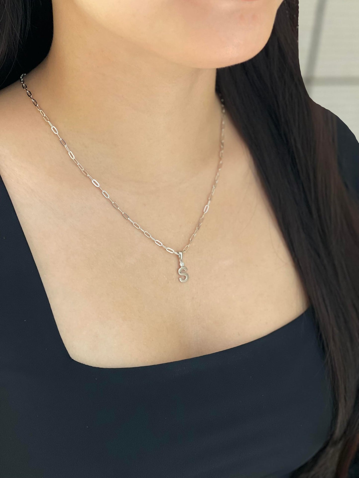 Diamond Letter S Necklace