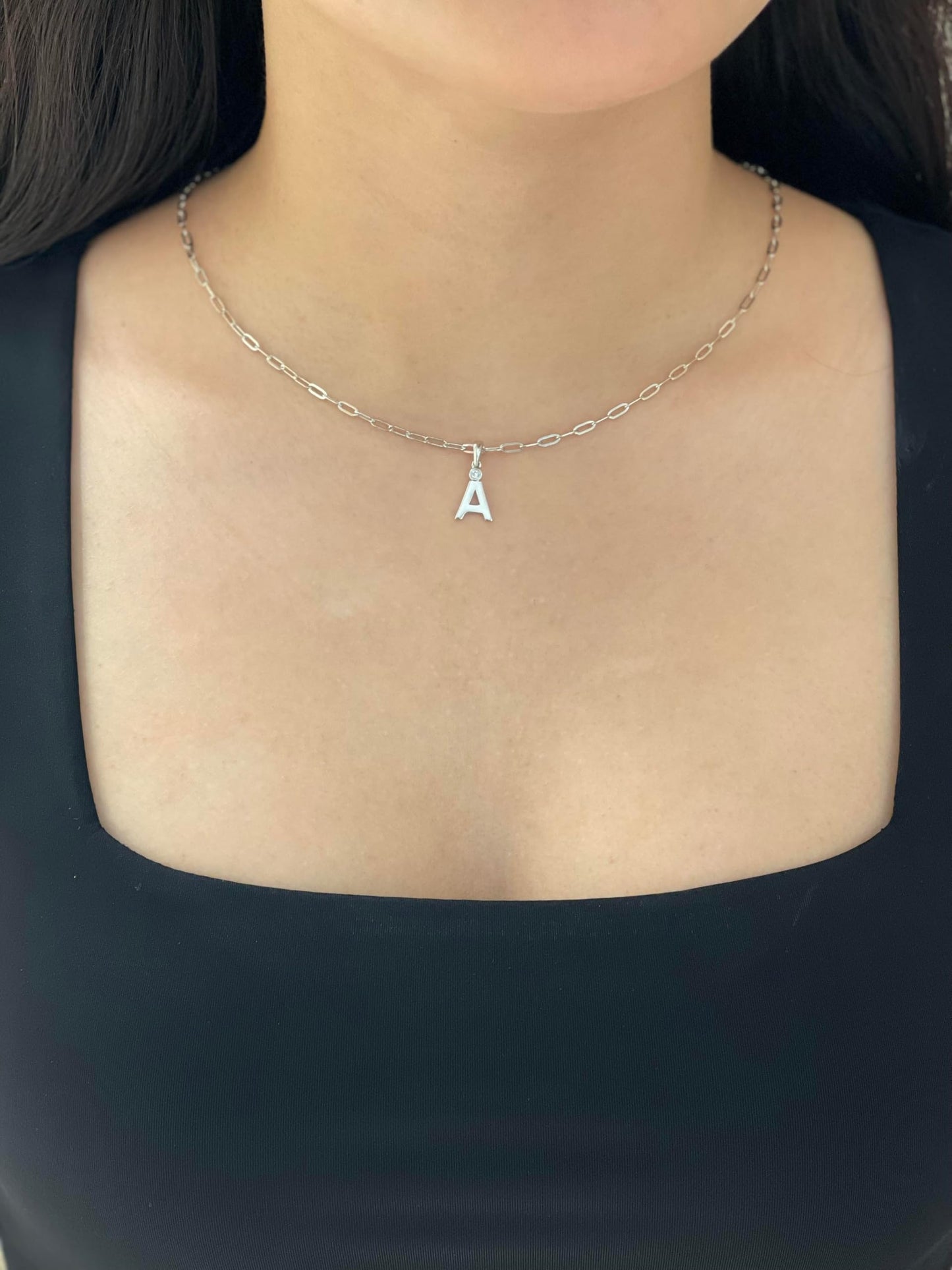 Diamond Letter A Necklace