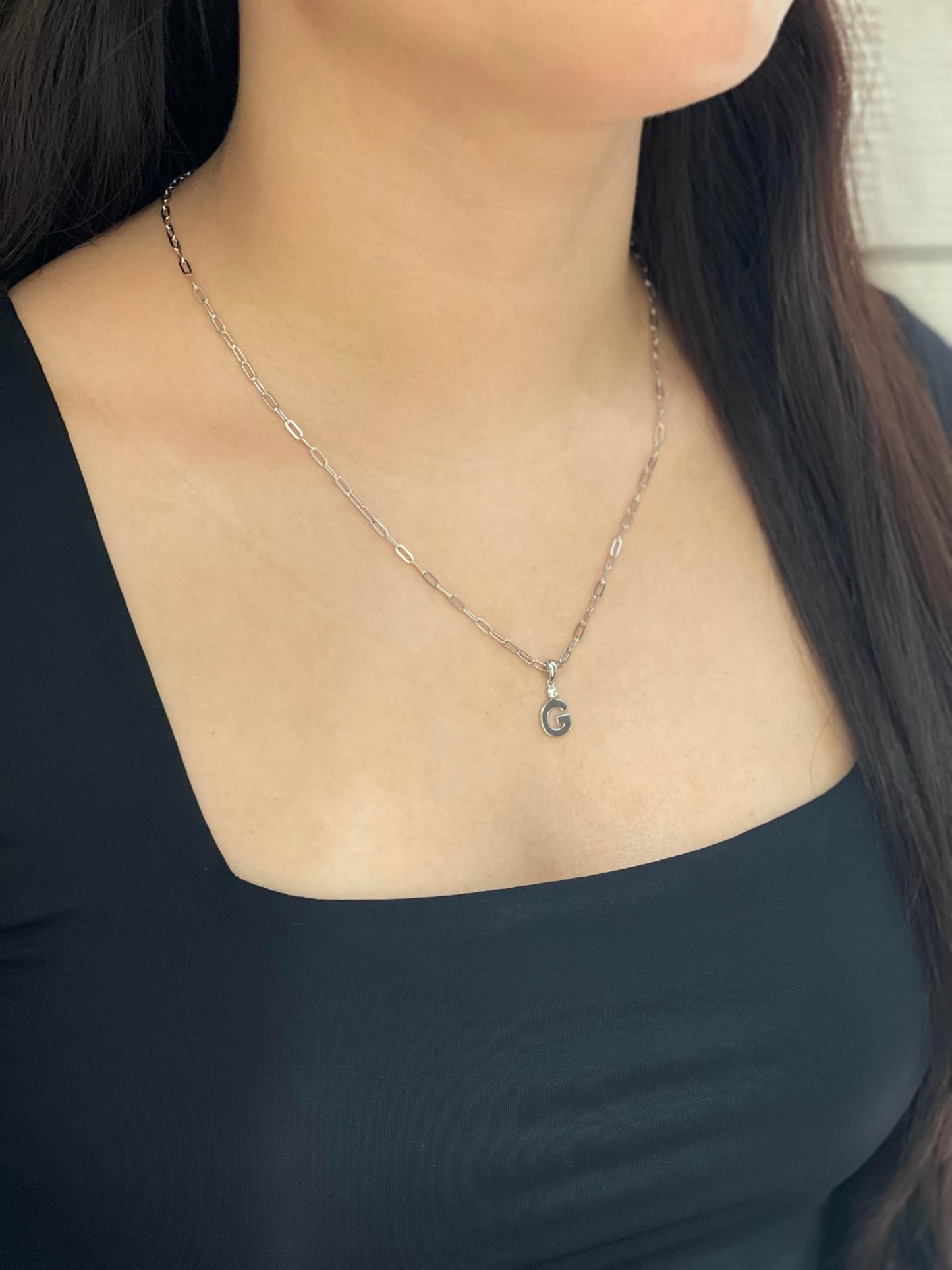 Diamond Letter G Necklace