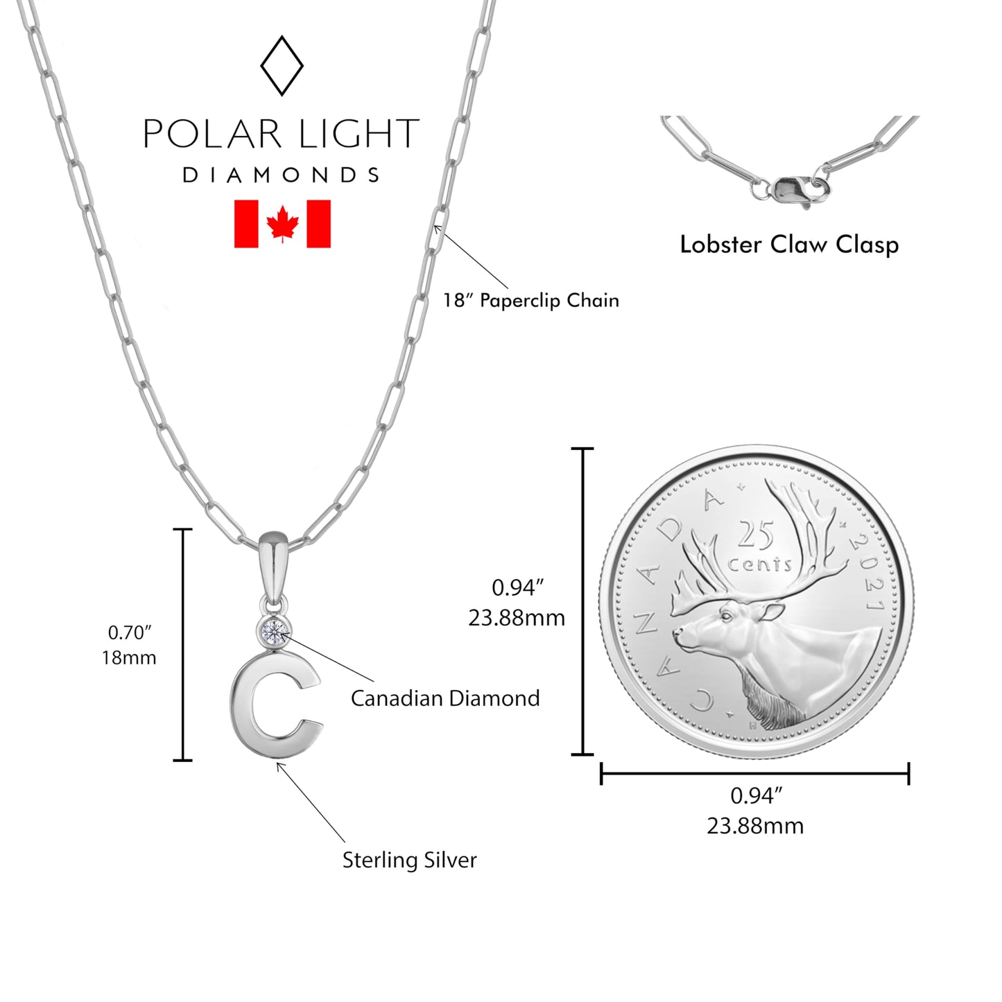 Diamond Letter C Necklace