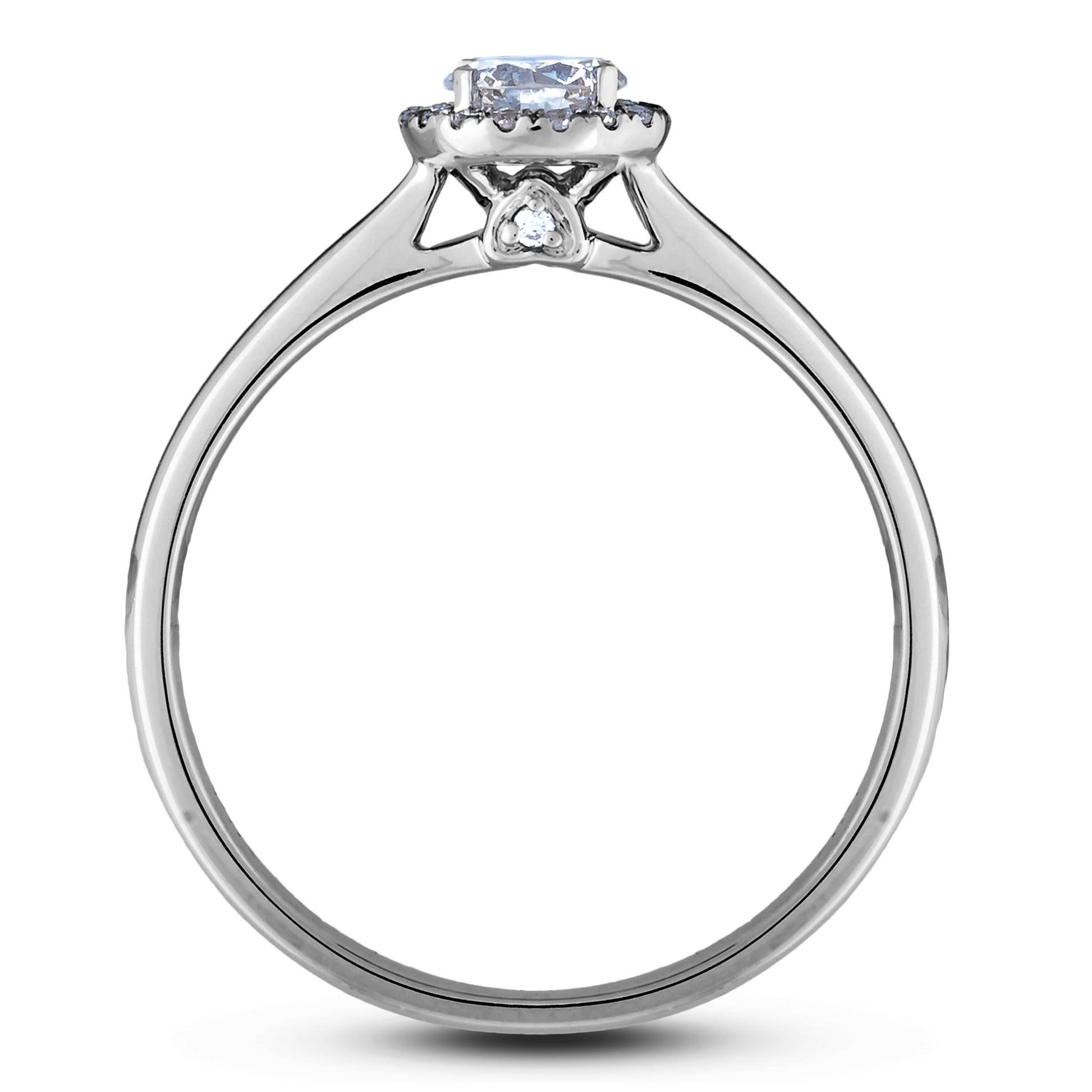 10k white gold engagement ring front angle canadian diamond
