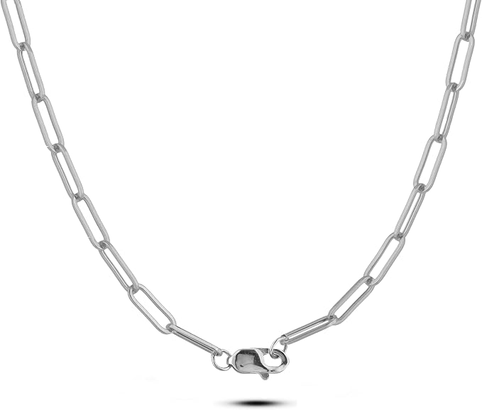 Natural Canadian Diamond Polar Bear Pendant and Paperclip Chain