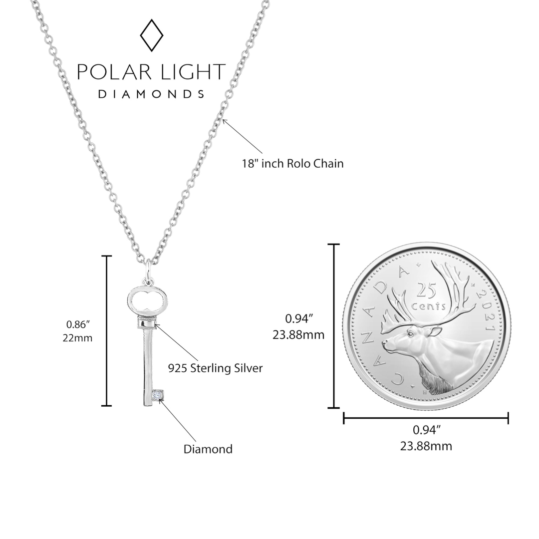 Sterling silver ballet slipper pendant featuring a round brilliant cut, canadian diamond in the center size reference to a Canadian quarter.